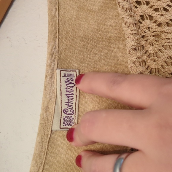 Cotton Ways Gauzy Modest Art to Wear Lagenlook Neutral color Tunic Top large - Picture 6 of 9